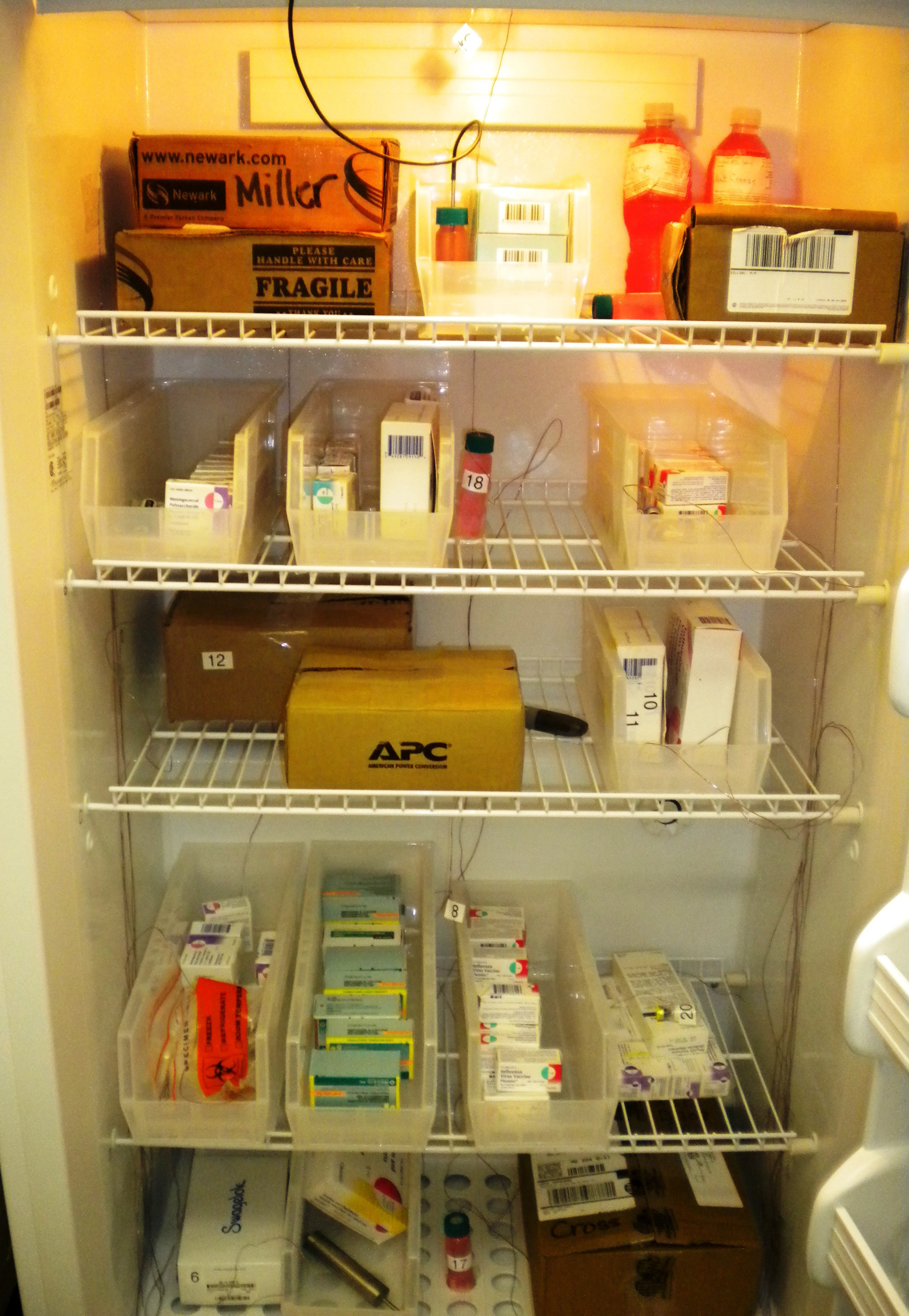 Pharmaceutical cold chain shipment prepared for monitoring