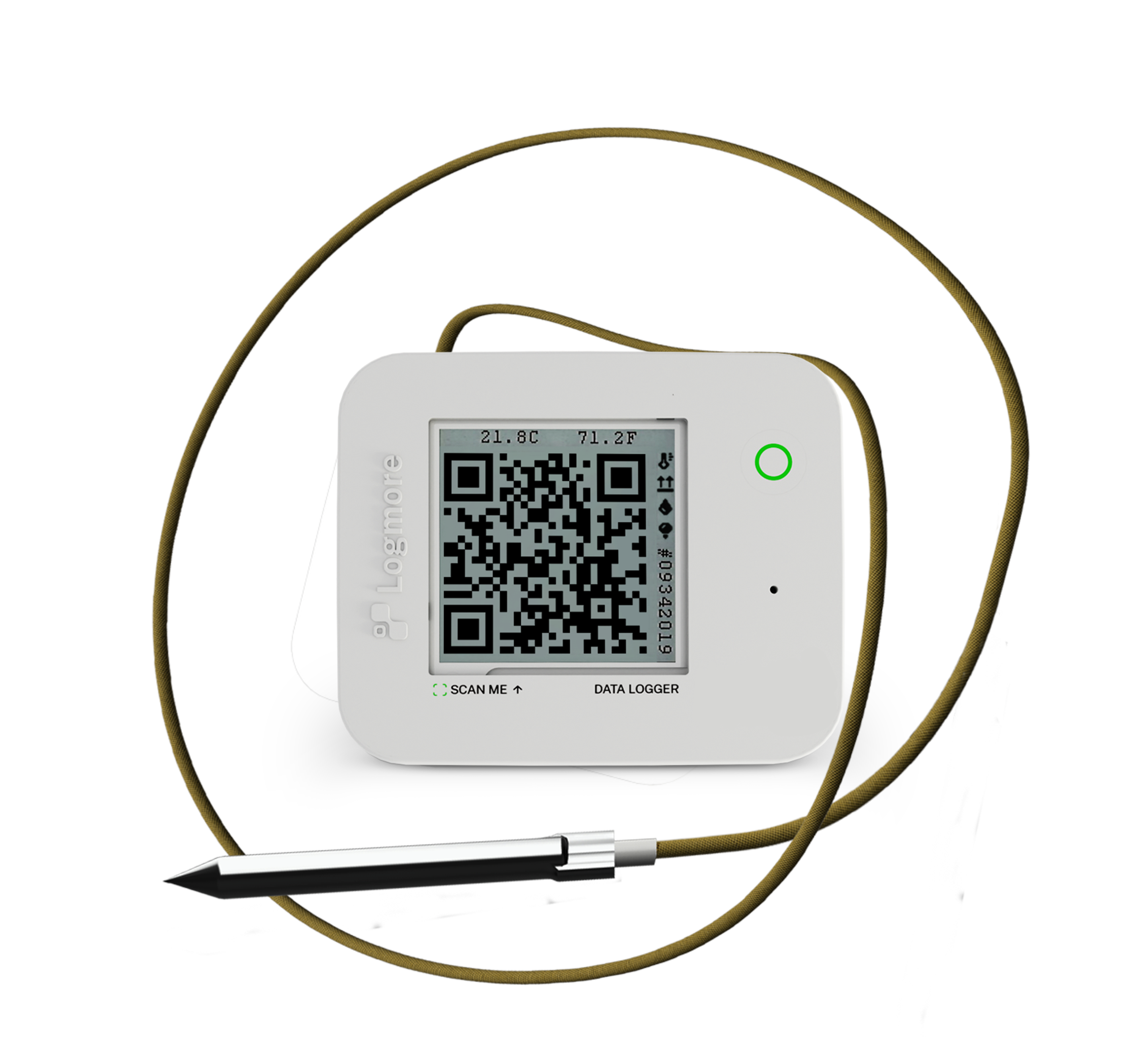 Logmore QR data logger with external probe for deep-cold monitoring